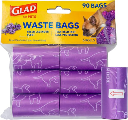 Glad for Pets Scented Waste Bags, Tear Resistant Pet Poop Pick-up Bags by GladTrashFoodStorage