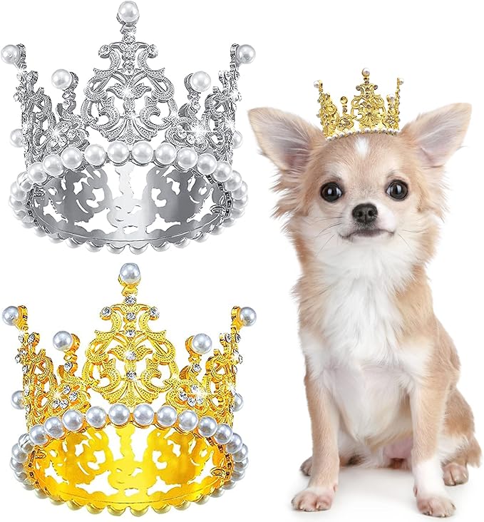 PET SHOW 2pcs Medium Dog Crown Headband Puppies Cat Hat by PETSHOW