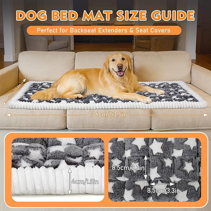 Car Back Seat Mat for Dog 53"x24" Dog Bed for Car Scratch Proof Non Slip Thick - Image 2