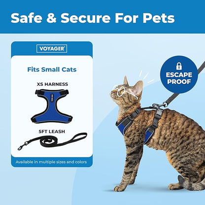 Voyager Escape-Proof Step-in Lock Cat Harness & 5ft Neoprene-Handle Leash Set - Image 2