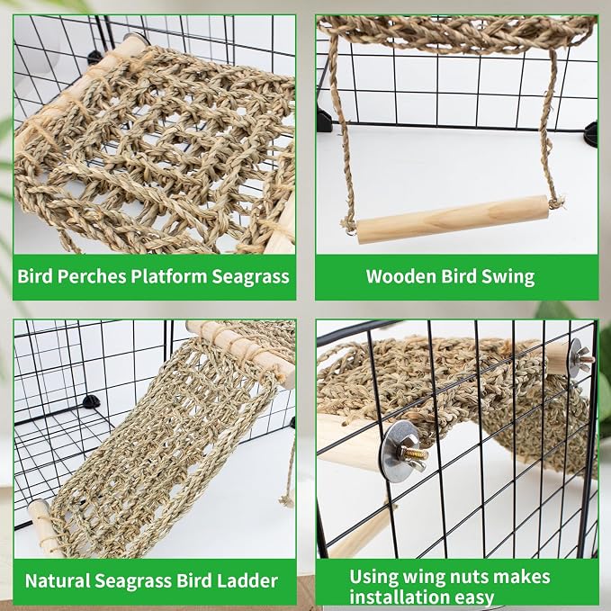 FlidRunest Bird Perch Platform Swing - Image 6