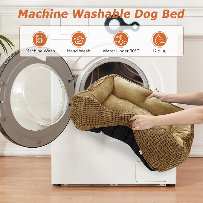 MIXJOY Dog Beds for Medium Dogs Washable, Rectangle Pet Bed Medium Size Dog - Image 7