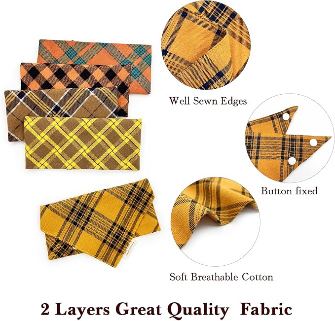 5PCS Dog Bandanas with Button - Image 4