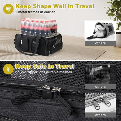 17x13x8 Frontier Allegiant Breeze Airline Approved top Expandable pet Carrier - Image 5
