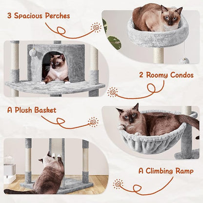Yaheetech 76in Cat Tree Multi-Level Cat Tower - Image 5