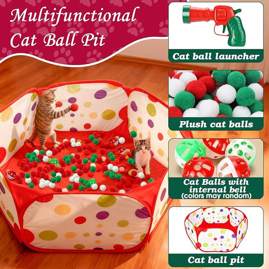 Mity rain Cat Ball Pit with Balls Included, Interactive Toy - Image 2