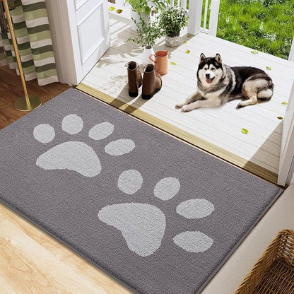 Buganda Dog Door Mat for Muddy Paws, Absorbent Dirt Trapper Washable Indoor by Buganda