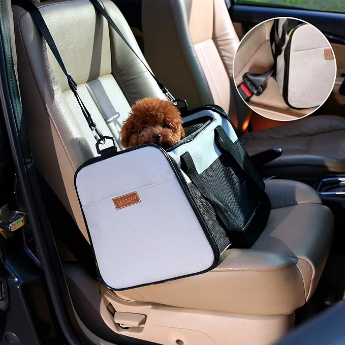 Cat Carrier - Portable Foldable Dog Pet Carrier, Soft-Sided Pet Bag up to 28 Lbs - Image 5
