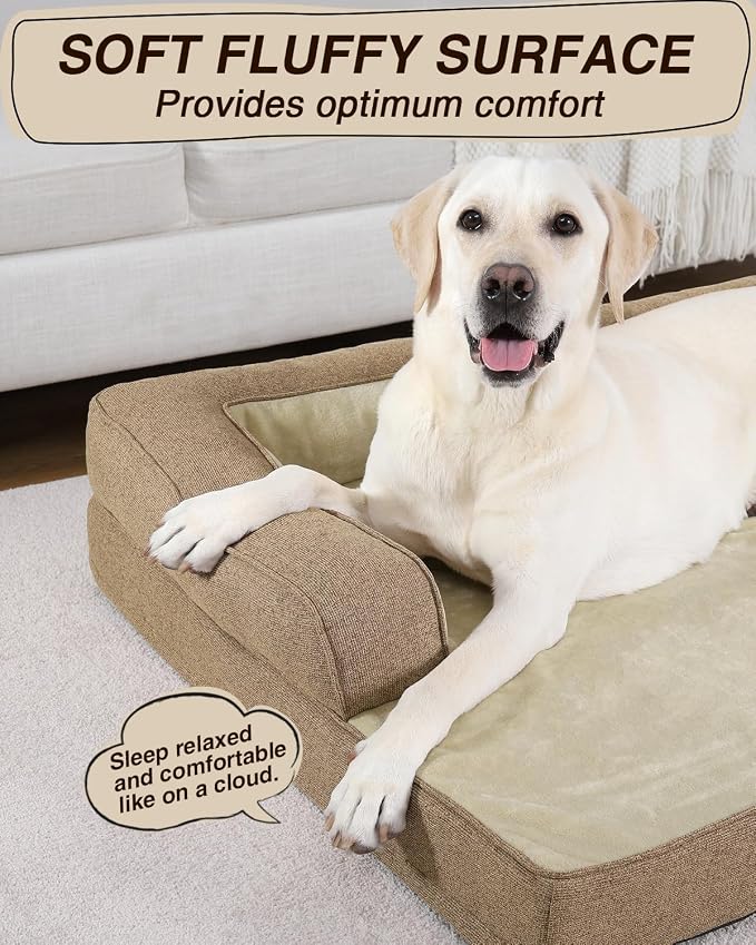 KSIIA Washable Dog Bed XXL Senior Dog, Orthopedic Warm Soft Pet Sofa Waterproof - Image 6