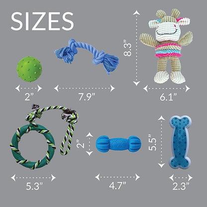rocket & rex Dog Chew Toy Set for Small to Medium Breeds, Includes All Natural - Image 3