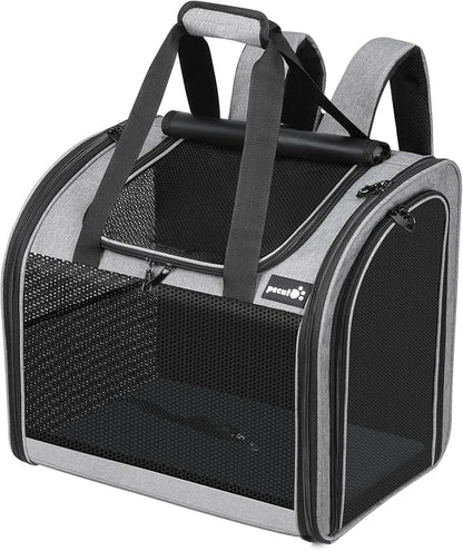 Pecute Cat Backpack with Widened Interior Space, Upgraded Dog Backpack Carrier by pecute