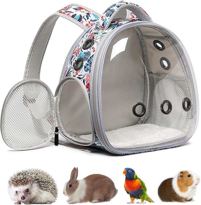Portable Travel pet Backpack Carrier Hamster Bag Guinea Pig Bird Small Dog cat by ioviewforpet