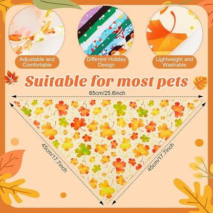 Weewooday 50 Pcs Holiday Dog Bandanas Bulk - Image 3