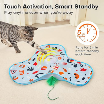 Potaroma Hide and Seek Interactive Cat Toys, Moving Concealed Wand Feather - Image 4