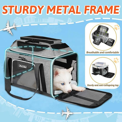 Petskd Top-Expandable Pet Carrier 17x12x8.5 Inches JetBlue Allegiant Spirit - Image 6