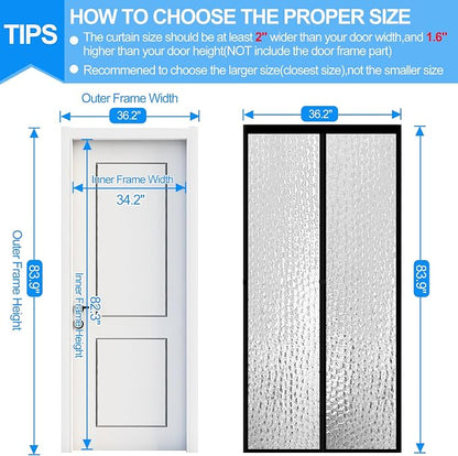 RELIANCER Magnetic Thermal Insulated Door Curtain, Waterproof EVA Door Cover - Image 2