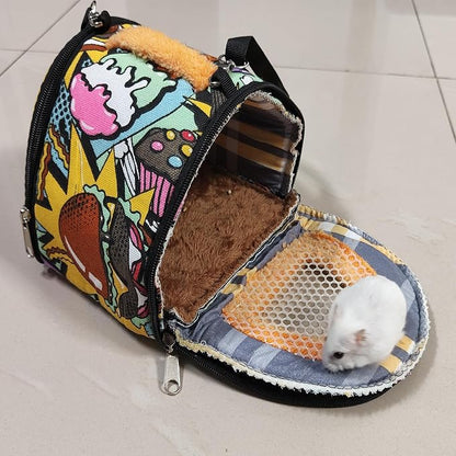 Hamiledyi Hamster Carrier Bag Gerbil Outgoing Travel Pouch Sugar Glider - Image 5