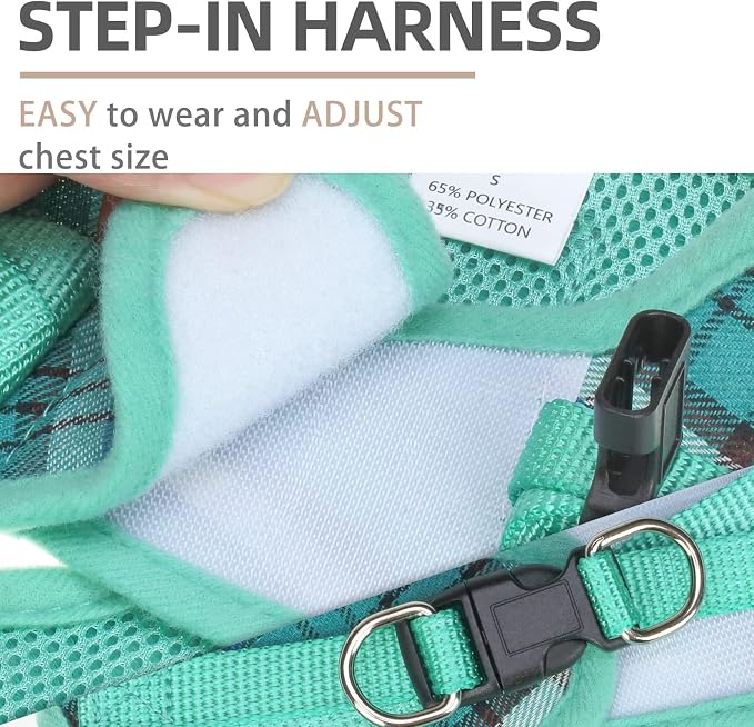 PUPTECK Adjustable Dog Harness Collar and Leash Set Step in No Pull Pet Harness - Image 3