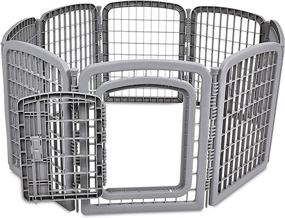 Amazon Basics 8-Panel Octagonal Plastic Dog Playpen, Indoor/Outdoor Pet Fence - Image 2