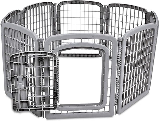 Amazon Basics 8-Panel Octagonal Plastic Dog Playpen, Indoor/Outdoor Pet Fence - Image 2