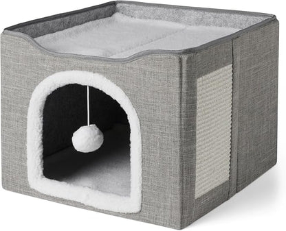 Amazon Basics Cat House 1 Story, Foldable Cat Condo by AmazonBasics