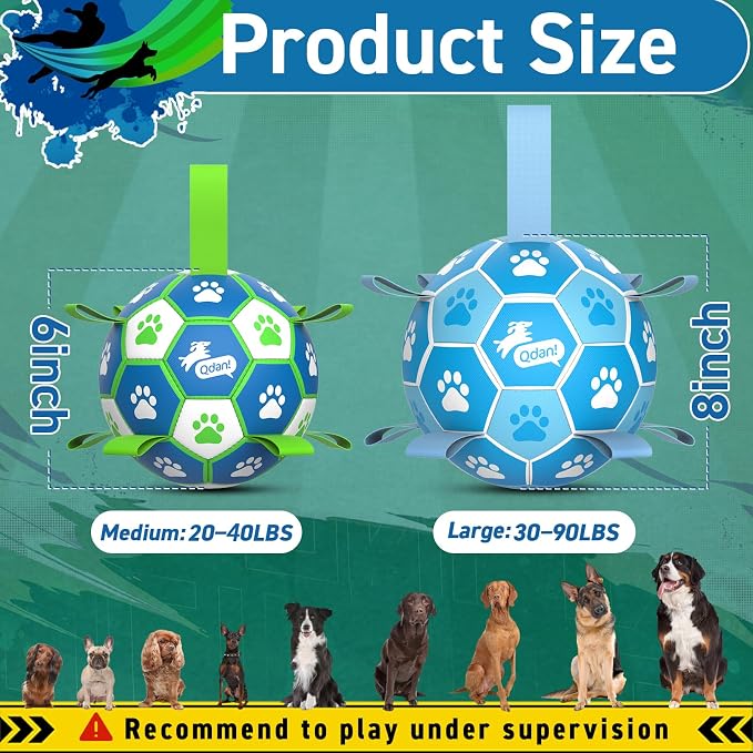 QDAN Dog Toy Balls, Dog Soccer Ball - Image 4