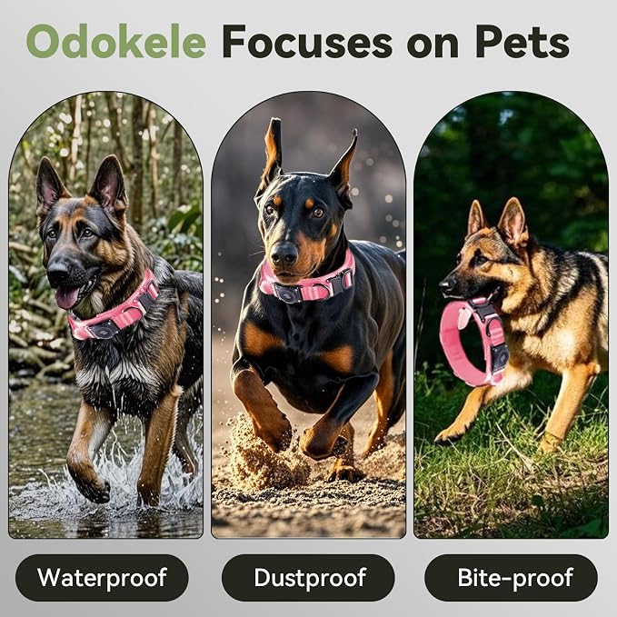2025 Upgrade Waterproof AirTag Dog Collar, Military Tactical Dog Collar - Image 4