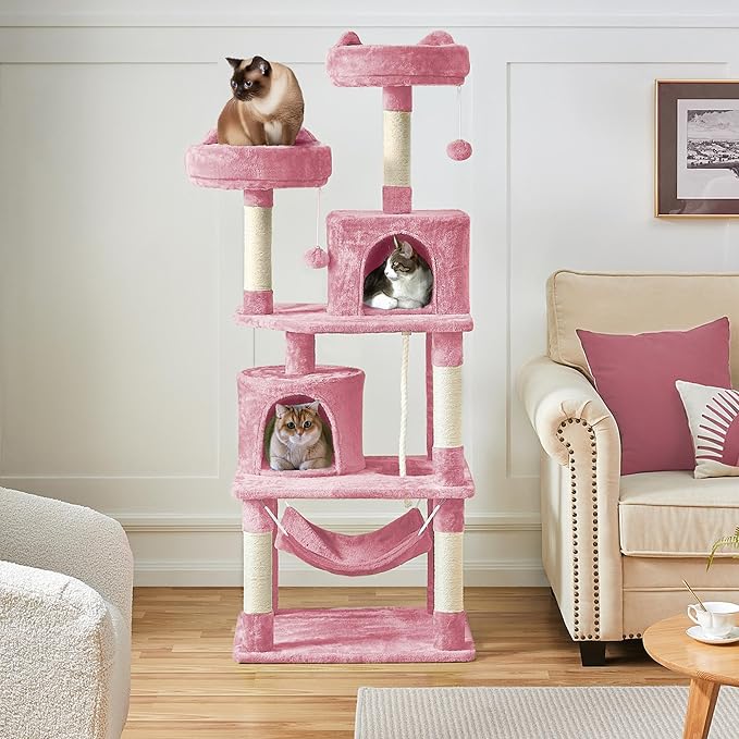 Yaheetech 62.5inches Cat Tree Cat Tower Cat Condo - Image 3