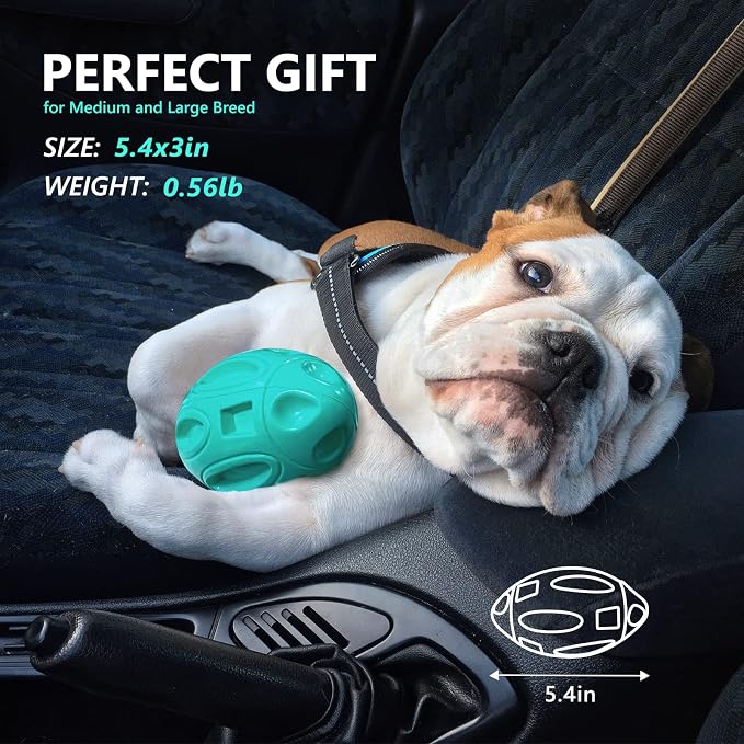 EASTBLUE Squeaky Dog Toys for Aggressive Chewers: Rubber Interactive Puppy Ball - Image 6