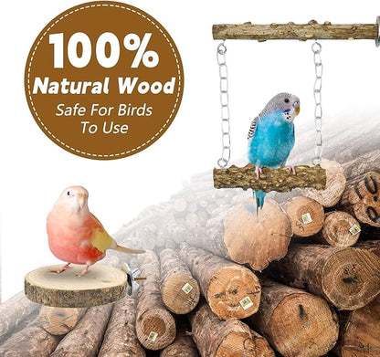 7PCS Bird Perches, Coconut Nest Hut - Image 6