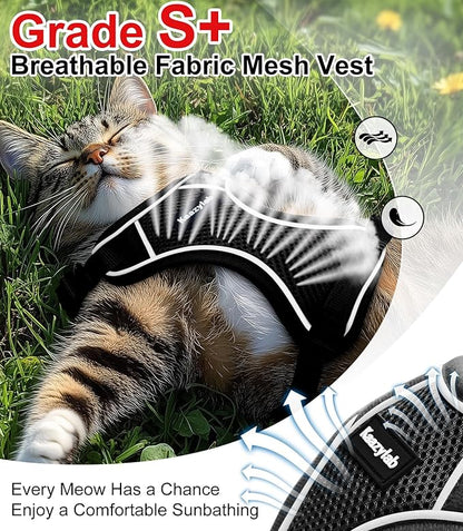 Cat Harness and Leash for Walking Escape Proof Soft Adjustable Cat Leash - Image 3