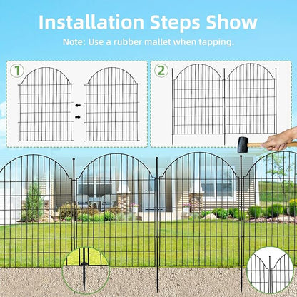 10 Panels No Dig Decorative Garden Fence - Image 5