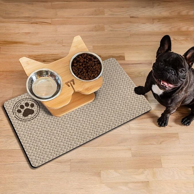 Pet Feeding Mat for Floors Waterproof Dog Mat for Food and Water Absorbent - Image 8