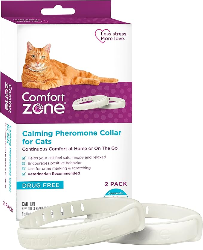 Comfort Zone Cat Calming Collar Savings Pack: 2 30-Day Calming Collars by ComfortZone