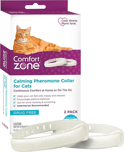 Comfort Zone Cat Calming Collar Savings Pack: 2 30-Day Calming Collars by ComfortZone