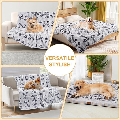 Soft Dog Blankets for Large Dogs & Cat Flannel Blanket Washable, 1 Pack 3 - Image 2