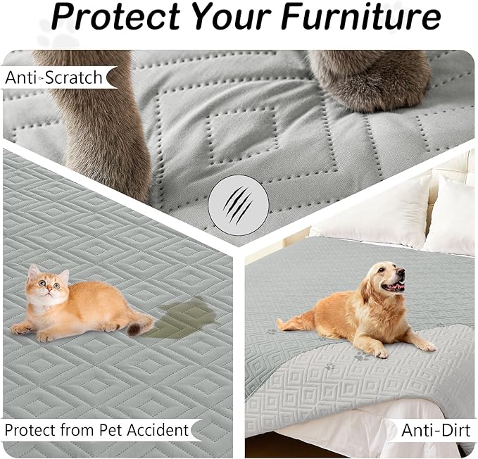 hyha Waterproof Dog Blanket, Soft Pet Bed Blankets, Waterproof Sofa Couch Cover - Image 3