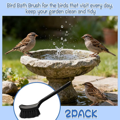 2 Pcs Bird Bath Brush Black Hard Bristle Cleaning Brush - Image 4