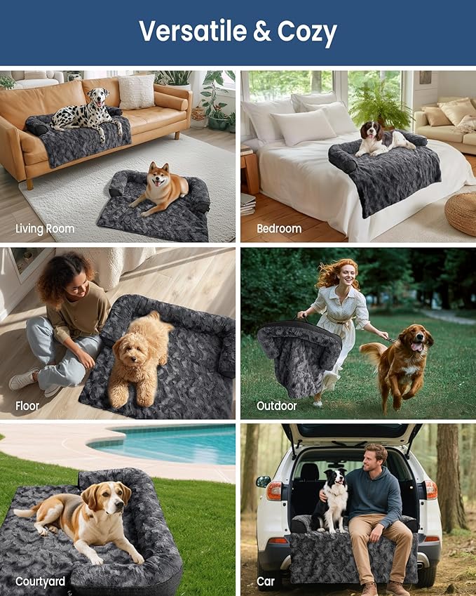 Calming Extra Large Dog Bed for Couch, 45 x 37 inch Removable Couch Cover for - Image 6
