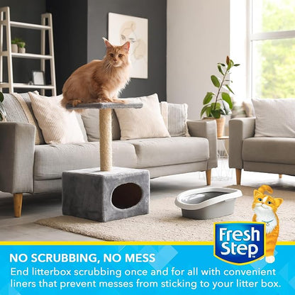 Fresh Step Jumbo Drawstring Cat Litter Box Liners, Unscented Heavy Duty Kitty - Image 5