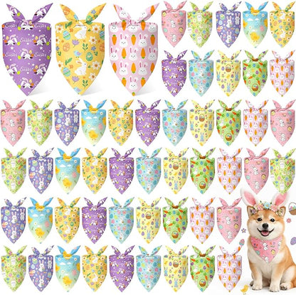 Weewooday 50 Pcs Easter Dog Bandanas Bulk by Weewooday