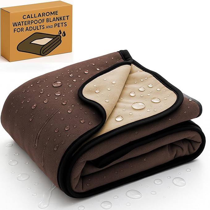 Waterproof Blanket for Bed or Couch – Soft and Leakproof Waterproof Throw by Callarome