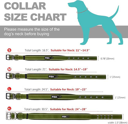 Fida Heavy Duty Dog Collar for Large Dogs, Ultra Comfortable Soft Neoprene - Image 6