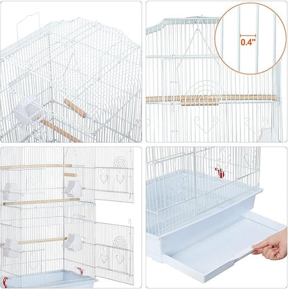 Yaheetech 41'' Open Top Medium Size Quaker Parrot Bird Cage Cockatiel Indian - Image 5