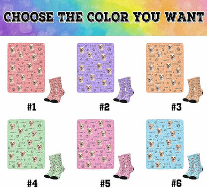 Personalized Paw Print Dog Blanket - Image 2