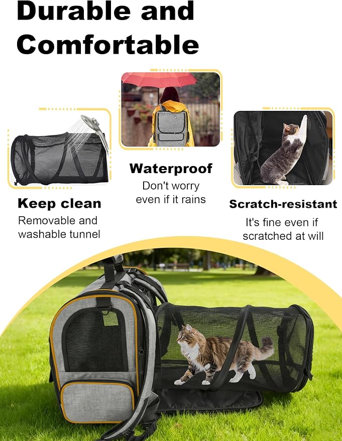 Expandable Cat Carriers for Cats and Small Dogs, Travel Bag - Image 3