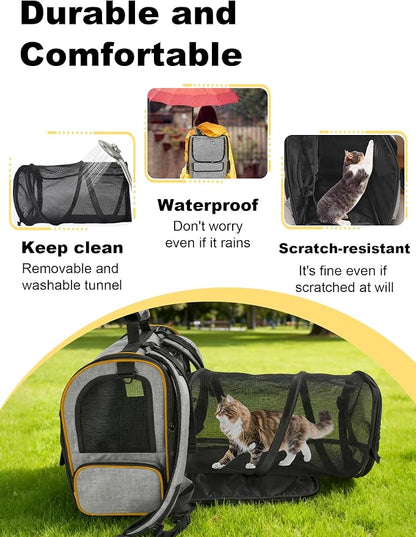Expandable Cat Carriers for Cats and Small Dogs, Travel Bag - Image 3