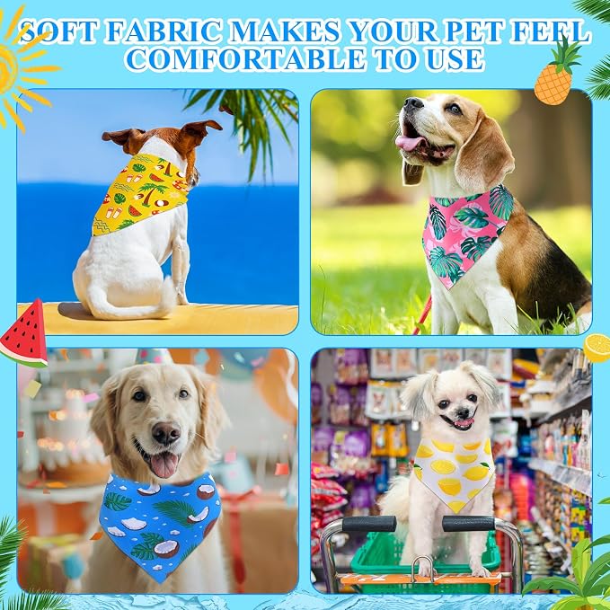 Sanwuta 120 Pcs Bandanas for Dogs Bulk Summer Triangle Dog Bandana Washable Pet - Image 6