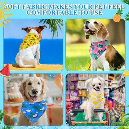 Sanwuta 120 Pcs Bandanas for Dogs Bulk Summer Triangle Dog Bandana Washable Pet - Image 6