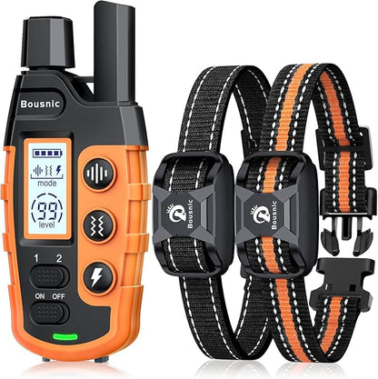 Bousnic Dog Shock Collar 2 Dogs - 3300 ft Waterproof Training Collar by BOUSNIC